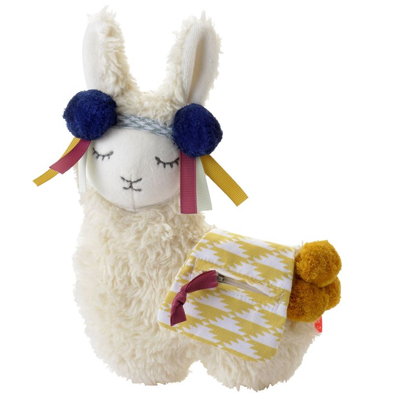 Peluche Lama No Drama avec range sucette (21 cm) Kikadu