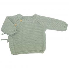 Brassière en maille Vert Olive (0-1 mois) - Trois Kilos Sept