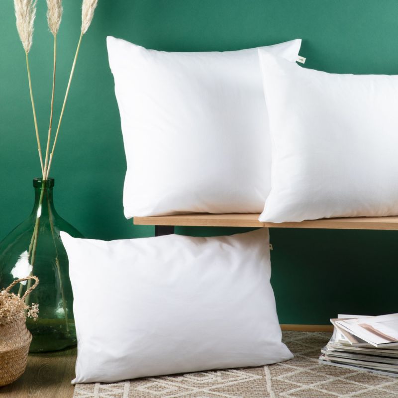 Oreiller en coton bio Hawi blanc (40 x 60 cm) Kadolis Ambiance 5