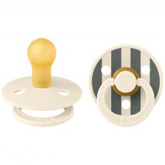 Lot de 2 sucettes en latex Colour Studio Pin (0-6 mois) - BIBS