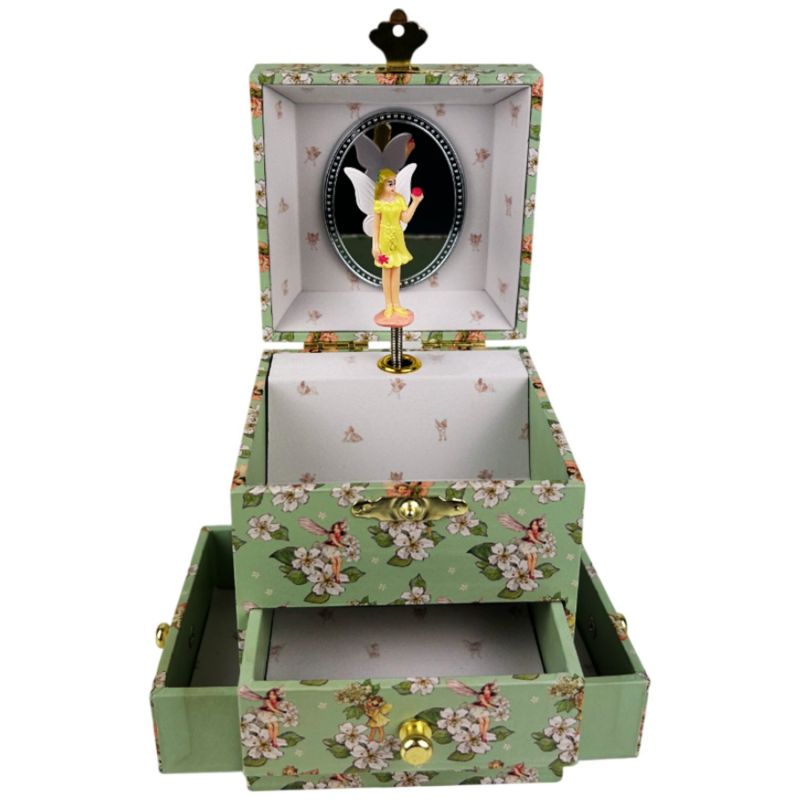 Boîte à bijoux musicale phosphorescente Flower Fairies Trousselier Produit ouvert 3