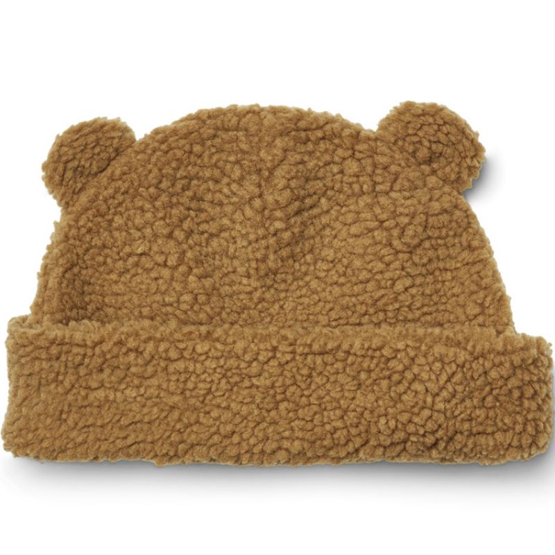 Bonnet ours en teddy Bibi Golden caramel (6-9 mois) Liewood