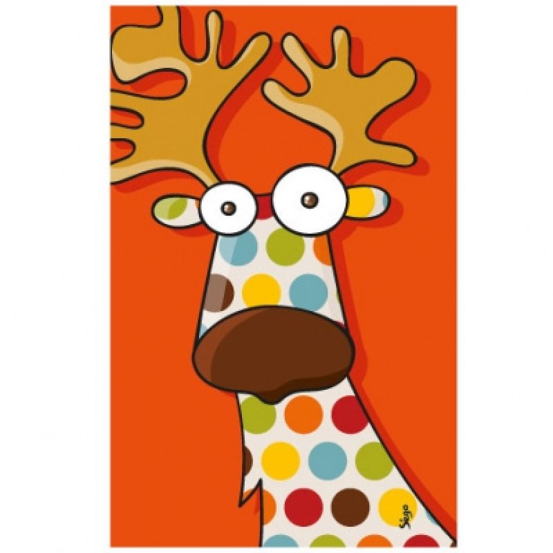 Tableau caribou (14 x 22 cm) Série-Golo
