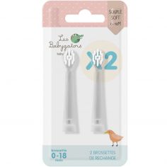 Lot de 2 brossettes pour brosse à dents sonique (0-18 mois) - Les Babygators