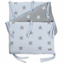 Tour de lit Star bleu ciel et gris (pour lit 60 x 120 cm)  par Baby's Only