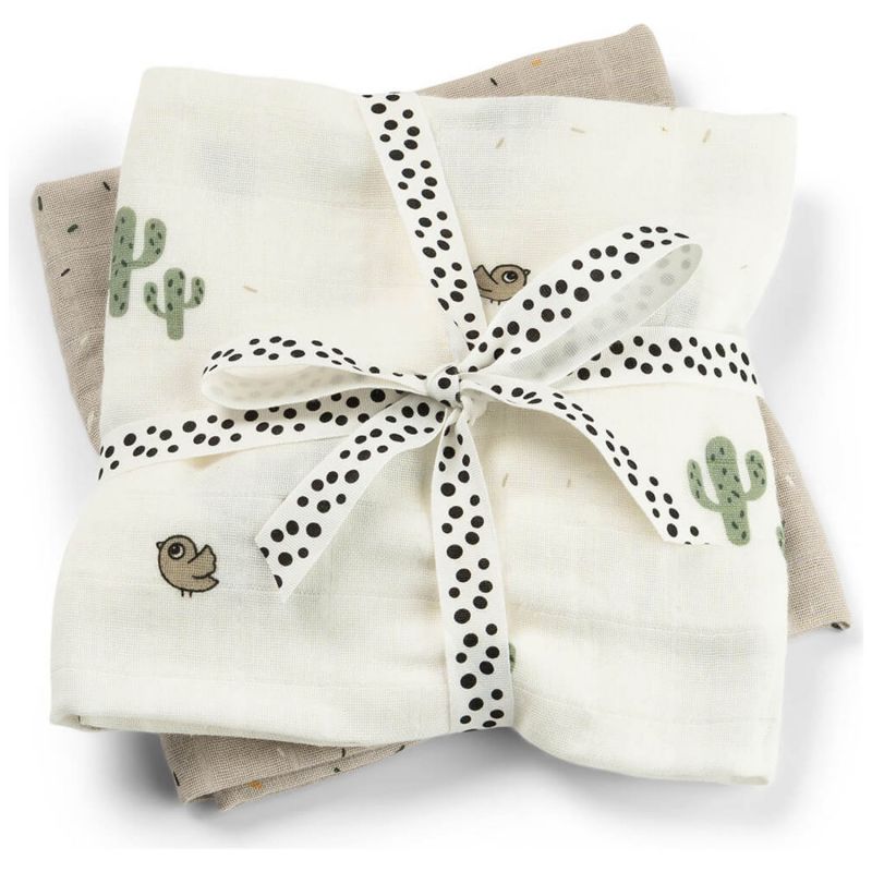 Lot de 2 langes Lalee Sable (65x65 cm) Done by Deer Produit 2