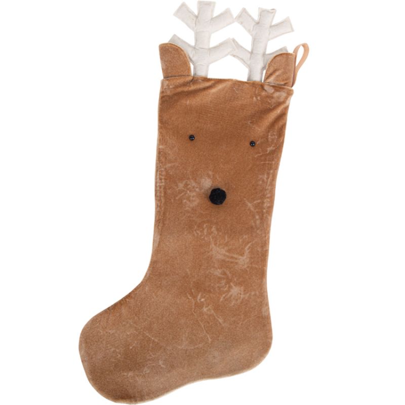Chaussette de Noël renne Rudolph Arty Fêtes Factory