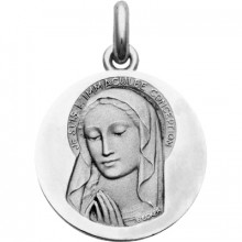 Médaille Vierge Immaculée  (or blanc 750°)  par Becker
