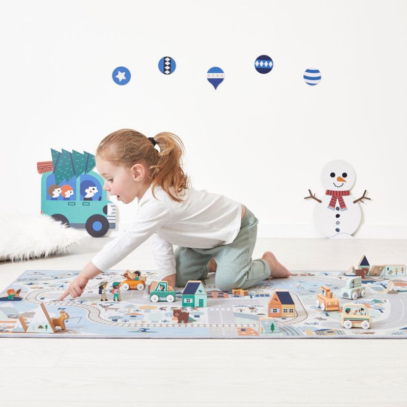 Tapis de jeu Cross Roads La Vallée Blanche (120 x 78 cm) Janod Ambiance 7