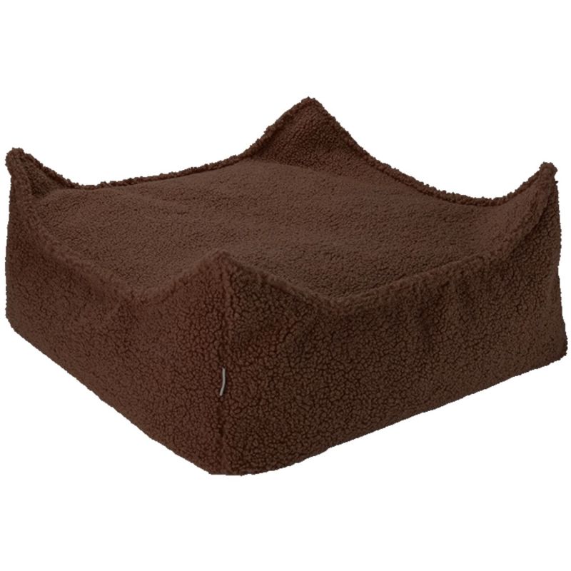 Pouf Ottoman Square Warm Hazel molletonné Wigiwama Produit 1