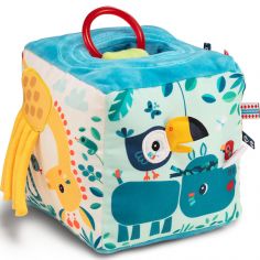Cube d'activités sonore en tissu Jungle (13 cm) - Lilliputiens