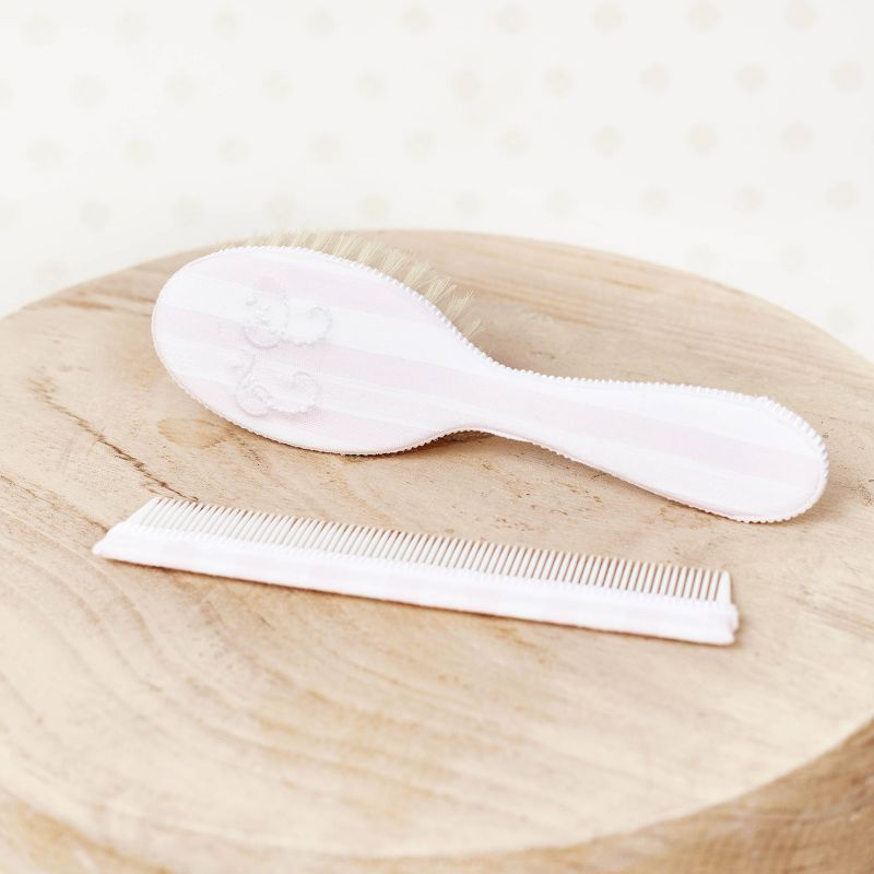 Image d'ambiance de présentation du produit Ensemble brosse et peigne Garda rose - Tartine et Chocolat