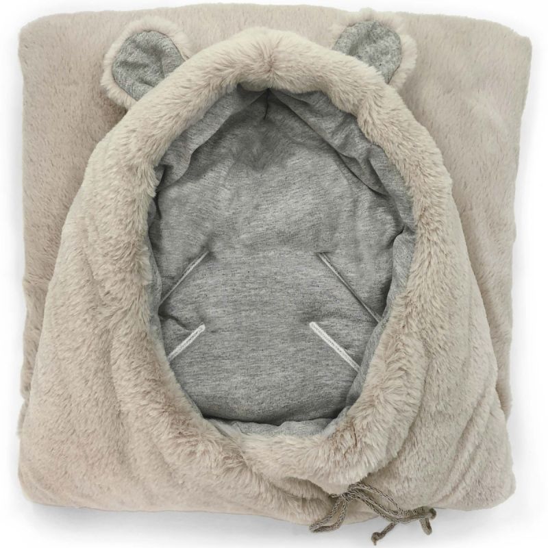 Nid d'ange passe sangle Teddy Soft Beige Fleece Babyshower