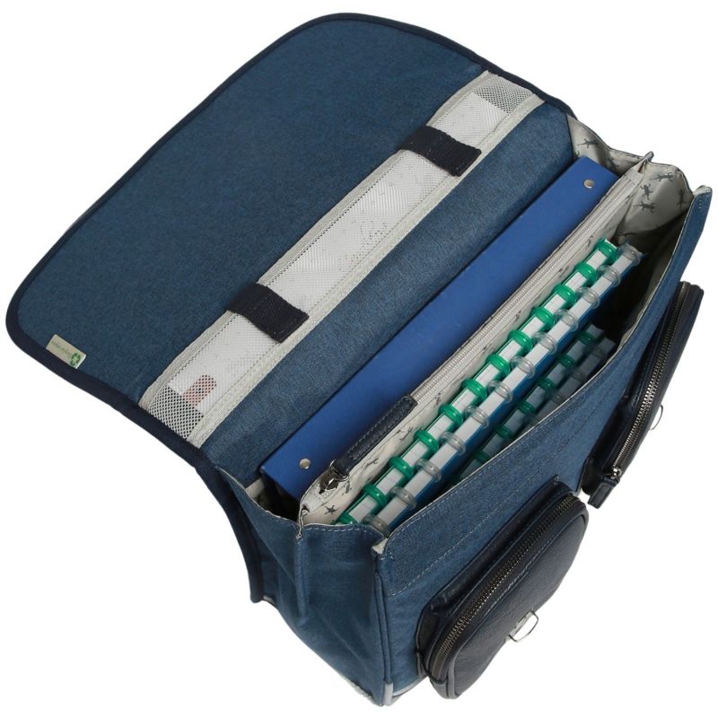 Cartable A4 primaire Totaly Navy (38 cm) Caméléon Produit ouvert 4