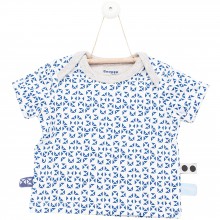 Tee-shirt manches courtes Indigo (1 mois : 54 cm)  par Snoozebaby