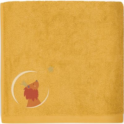 serviette de bain lion safran personnalisable (100 x 100 cm)