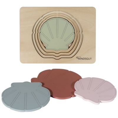 Puzzle en bois Coquillages (6 pièces)