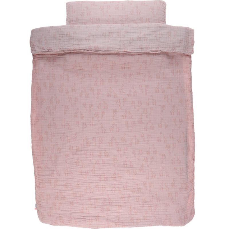 Housse de couette + taie Mix & Match rose (100 x 140 cm) Noukie's