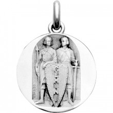 Médaille signe Gémeaux (or blanc 750°)  par Becker
