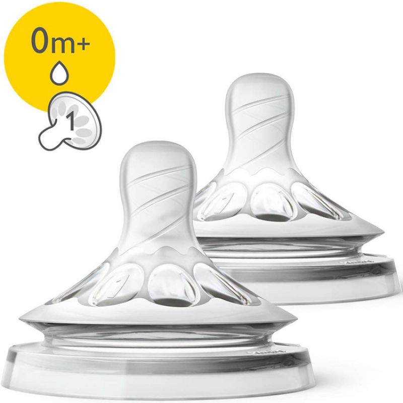 Lot de 2 tétines Natural nouveau-né (débit lent) Philips AVENT