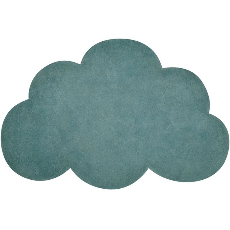 Tapis nuage en coton bleu canard (67 x 100 cm) Lilipinso Produit 1 grande taille