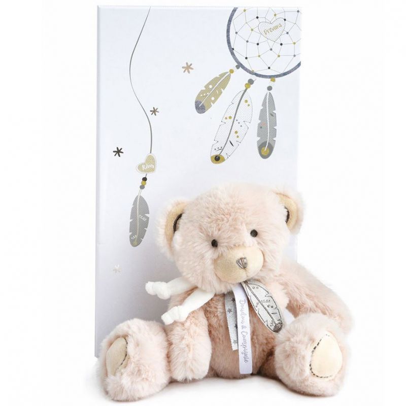 Peluche Ours beige Attrape-rêves (22 cm) Doudou et Compagnie