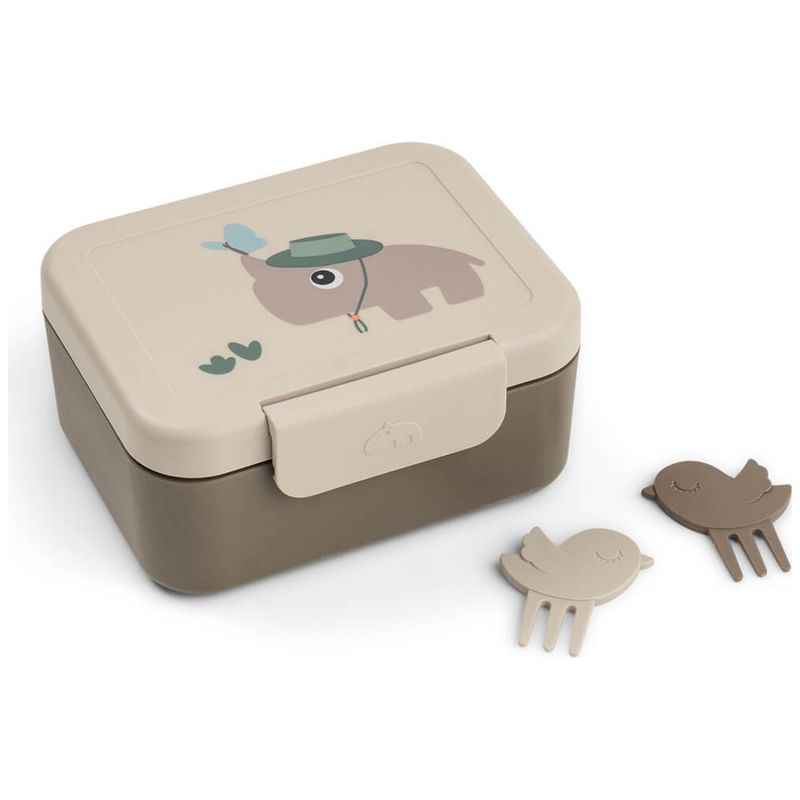 Boîte à goûter avec piques snack Tiny trails Sable Done by Deer Produit 1