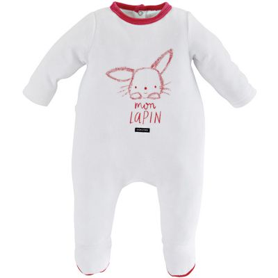 Pyjama chaud rouge Mon lapin (18 mois) Sucre d'orge