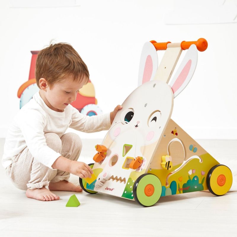 Chariot de marche multi-activités Lapin Ferme Janod Ambiance 8