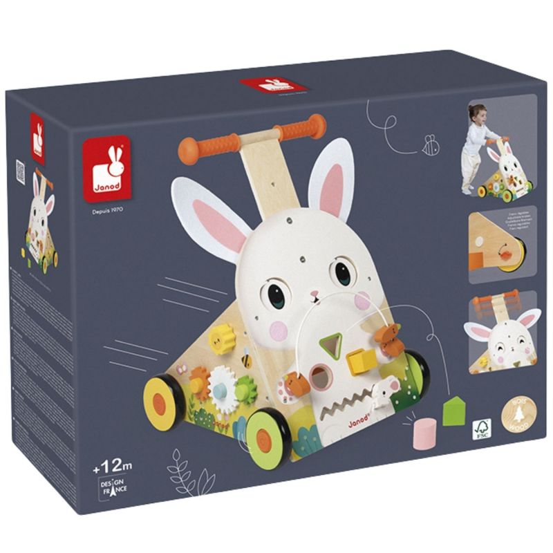 Chariot de marche multi-activités Lapin Ferme Janod Packaging 9