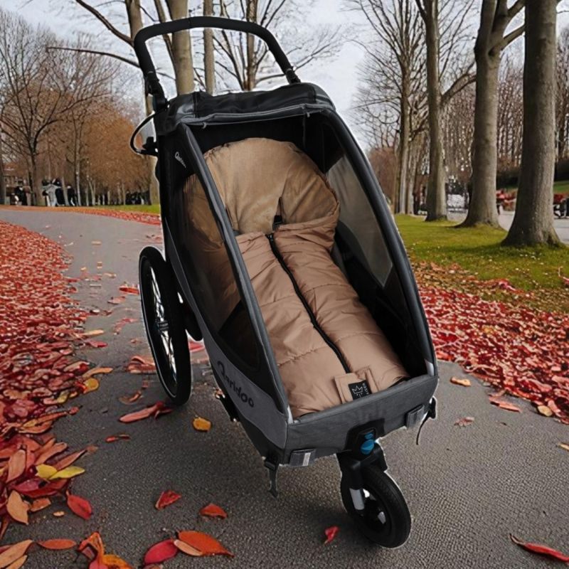 Chancelière thermique SANDY sand et camel pour poussette Kaiser Ambiance 3