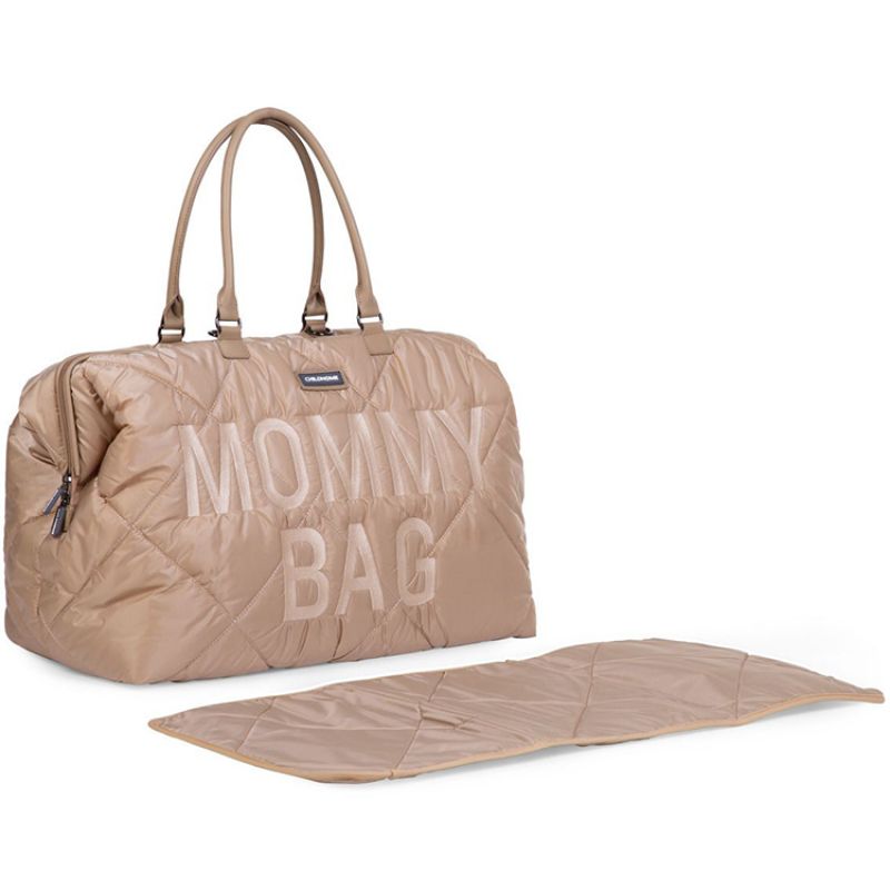 Sac à langer à anses Mommy bag matelassé beige Childhome Produit 1 grande taille