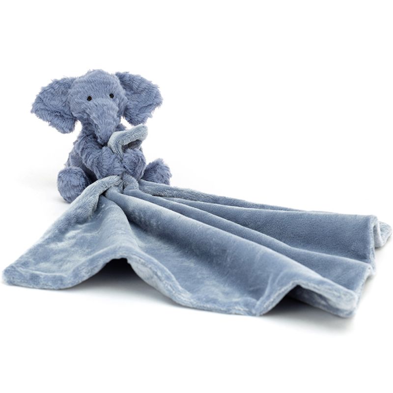 Doudou plat attache sucette Fuddlewuddle Eléphant Jellycat