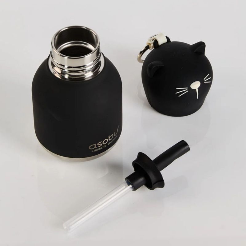 Mini gourde isotherme Bestie Chat noir (200 ml) Asobu Ambiance 5