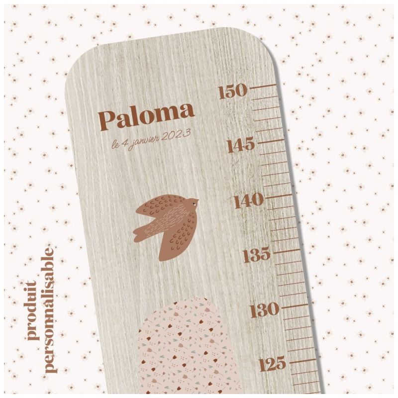 Toise en bois Paloma L'arbre Liberty personnalisable Charlie et Suzie Ambiance 2