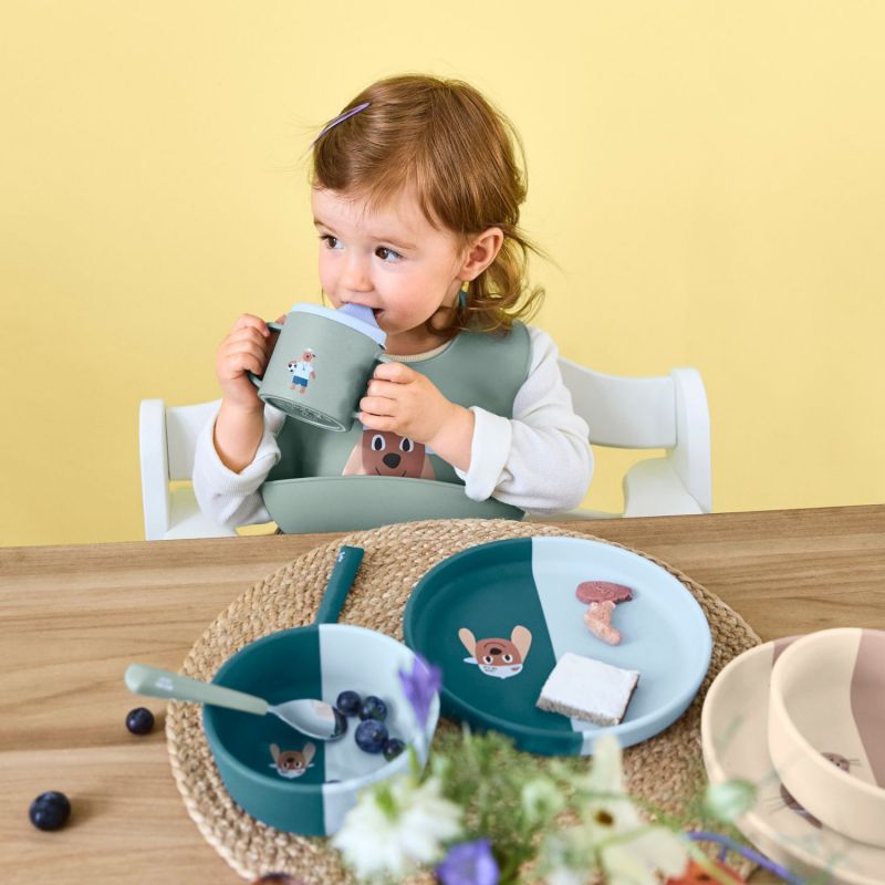 Assiette en silicone Tiny Team Chat Lässig Ambiance 6