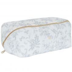 Trousse zippée Toile de Jouy gris clair (24 cm) - Tartine et Chocolat