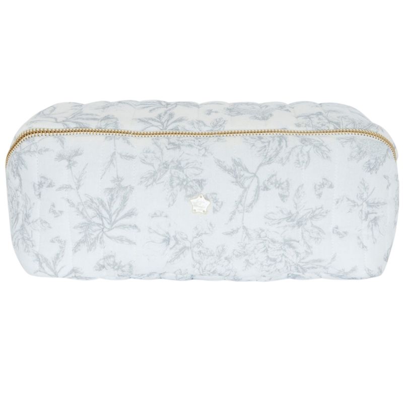 Trousse zippée Toile de Jouy gris clair (24 cm) Tartine et Chocolat Produit 3
