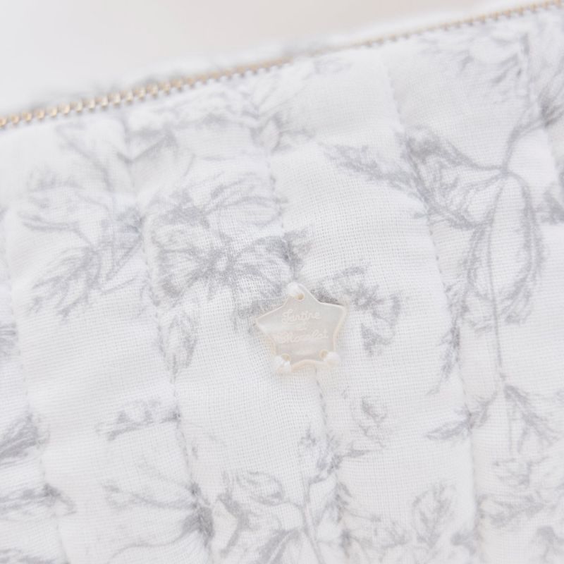 Trousse zippée Toile de Jouy gris clair (24 cm) Tartine et Chocolat Produit 5