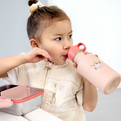 Gourde pour enfant inox Sunny Explorer rose et pink