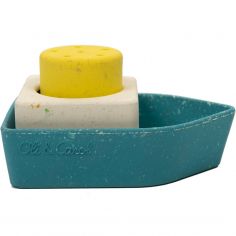 Jouet de bain bateau en caoutchouc jaune - Oli & Carol