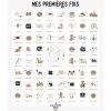 Affiche Mes Premières Fois Peau foncée Maman et Papa (40x50 cm) Les Petites Dates Produit 2