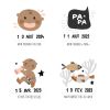 Affiche Mes Premières Fois Peau foncée Maman et Papa (40x50 cm) Les Petites Dates Produit 4