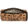 Trousse scolaire ronde Tan Leopard Caméléon Produit ouvert 3