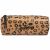 Variation Marron, noir du produit Trousse scolaire ronde Tan Leopard de la marque Caméléon