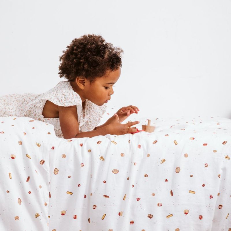 Housse de couette en coton bio Gourmandises (140 x 200 cm) Kadolis Ambiance 2