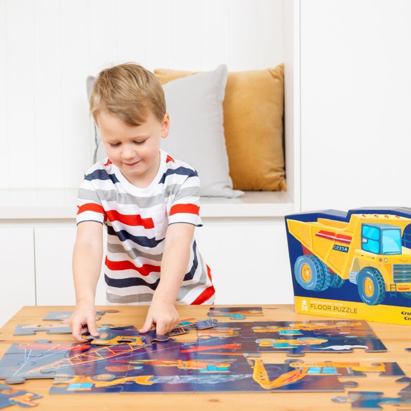 Puzzle Les véhicules de constructions (36 pièces) Crocodile Creek Ambiance 6