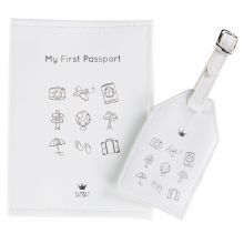 Pack Voyage Protège passeport et étiquette pour bagage  par BAMBAM