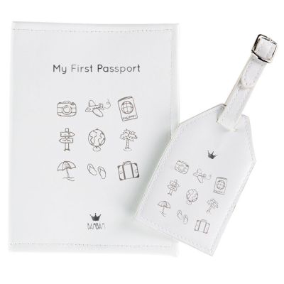 Pack Voyage Protège passeport et étiquette pour bagage  par BAMBAM