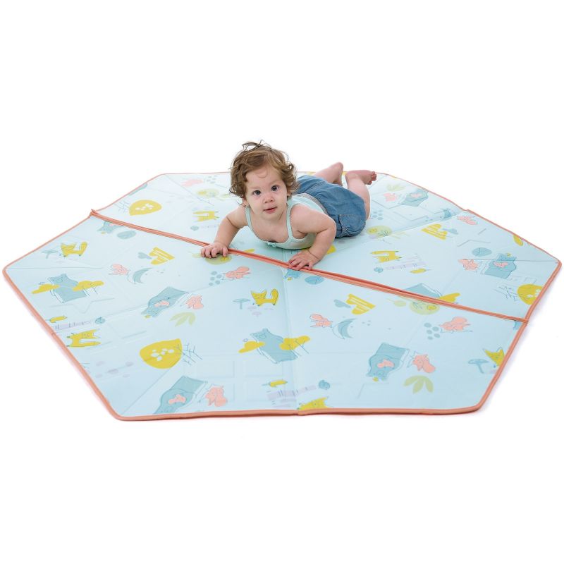 Tapis de jeu pliable Pili forêt bleu Baby to Love